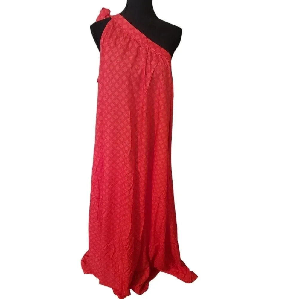 Plus size 1 shoulder halter dress - Picture 6 of 6